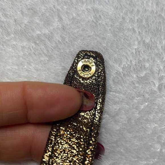 Auth Fendi Gold Metallic Micro Zucchino key charm - Picture 13 of 14